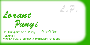 lorant punyi business card